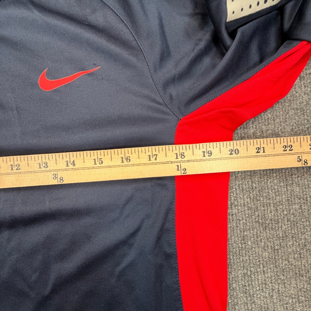 Nike Elite 1/4 Zip Pullover Mens Medium Navy Blue Dri-FIT Training Running READ - Picture 8 of 13